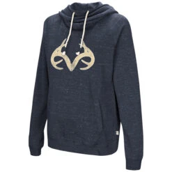 Realtree Women's  Speckled Fleece Cowl Neck Hoodie -Hunting camouflage Womens Speckled Yarn Cowl Neck Hoodie Navy 97016.1560891567