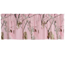 Realtree Camo Window Valance -Hunting camouflage realtree camo window valance in ap pink 95680.1628617529