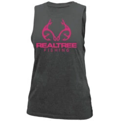 Realtree Women's Fishing Tie-Back Tank -Hunting camouflage womens fishing tie back tank black 58062.1560871332