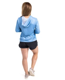 Realtree Women's RTF Blue Hooded Long Sleeve Performance Shirt -Hunting camouflage womens light blue hooded shirt 880x10804 95343.1682962032